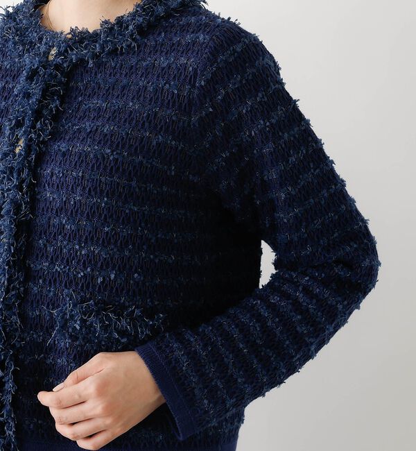 abahouse mavie「ツィードニットジャケット」|カーディガン|