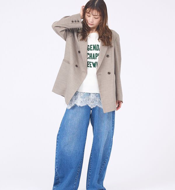 abahouse mavie「【追加生産決定！】サテン裾レースキャミソール【予約】」|キャミソール|