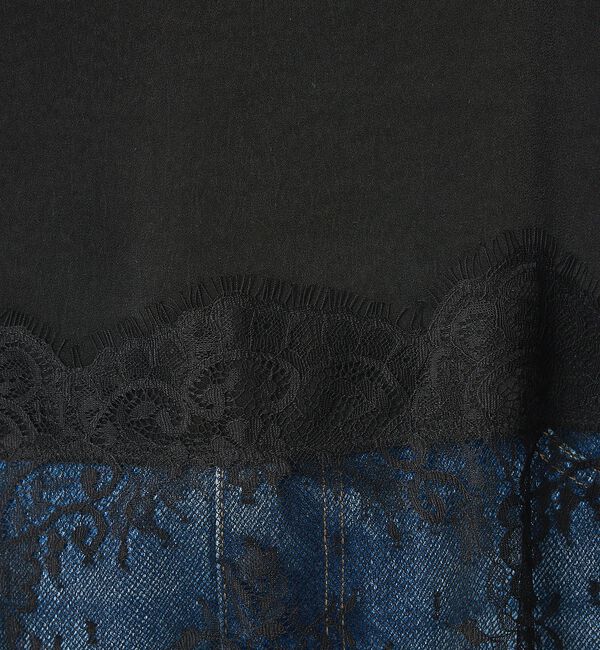 abahouse mavie「【追加生産決定！】サテン裾レースキャミソール【予約】」|キャミソール|