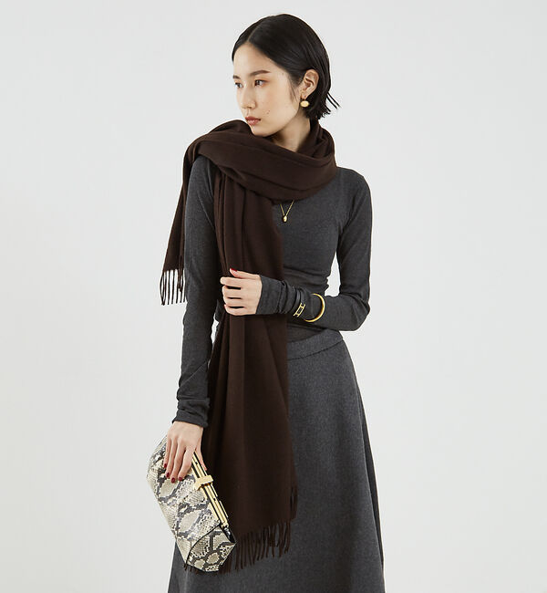 The Store by C' 「【Whiteley&Green】カシミヤストール　70&times;190」|マフラー|チョコ