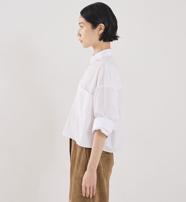The Store by C' 「【TWP】Next Ex／クロップ丈シャツ」|シャツ・ブラウス|