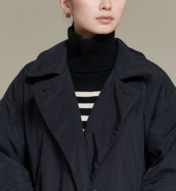 NOMINE「３WAYカラー中綿ロングコート」|ステンカラーコート|