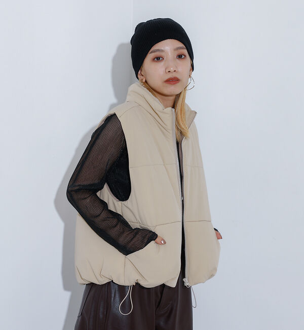 NOMINE「中綿ベスト」|ダウン|アイボリー