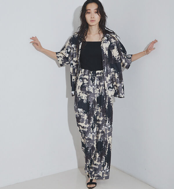 NOMINE「【セットアップ着用可】スプラッシュプリント 開襟 シャツ」|シャツ・ブラウス|