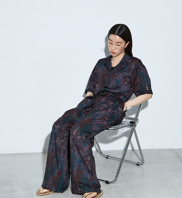 NOMINE「【セットアップ着用可】スプラッシュプリント 開襟 シャツ」|シャツ・ブラウス|