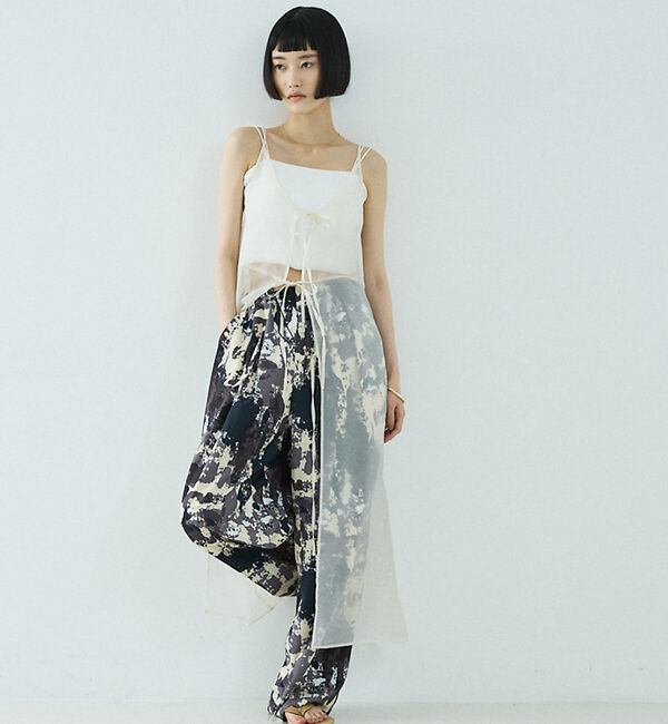 NOMINE「【前後着用可】無地 2WAY シアー キャミソール  ワンピース」|ワンピース|アイボリー