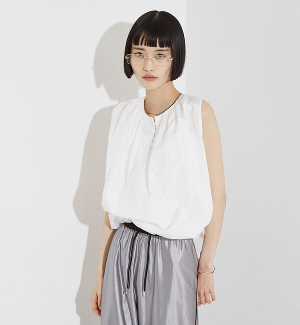 NOMINE「タック バルーン タンクトップ ブラウス」|シャツ・ブラウス|