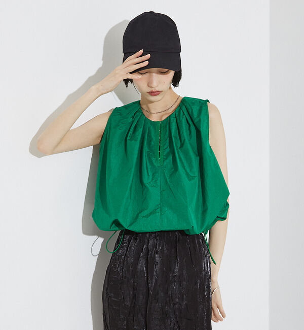 NOMINE「タック バルーン タンクトップ ブラウス」|シャツ・ブラウス|