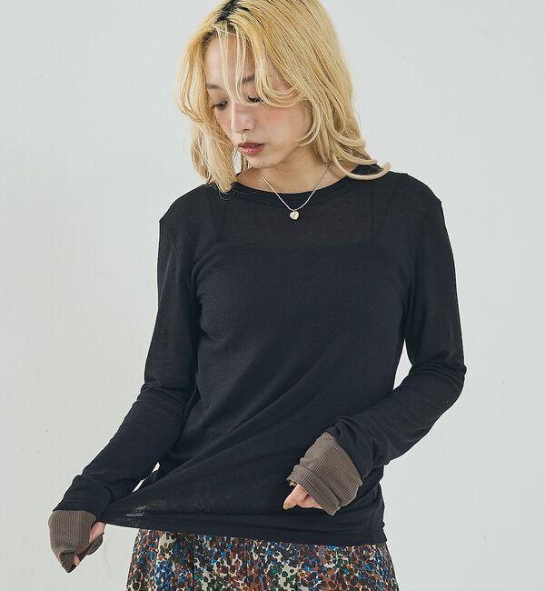 NOMINE「ダブルスリーブ シアー ロンT」|Tシャツ・カットソー|