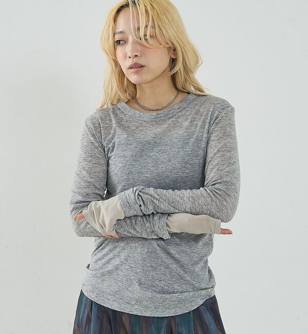 NOMINE「ダブルスリーブ シアー ロンT」|Tシャツ・カットソー|