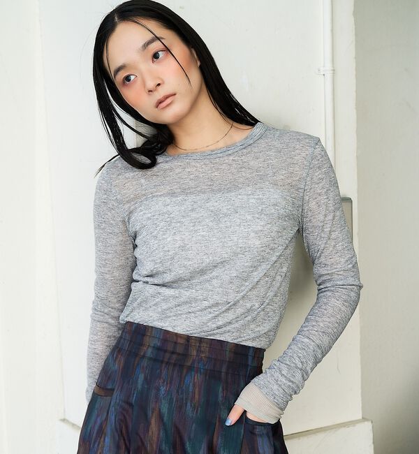 NOMINE「ダブルスリーブ シアー ロンT」|Tシャツ・カットソー|