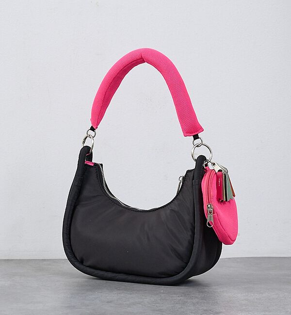 NOMINE「【cheek】round 2WAY shoulder 2WAY ハーフムーン型」|ショルダー・メッセンジャー|ブラック