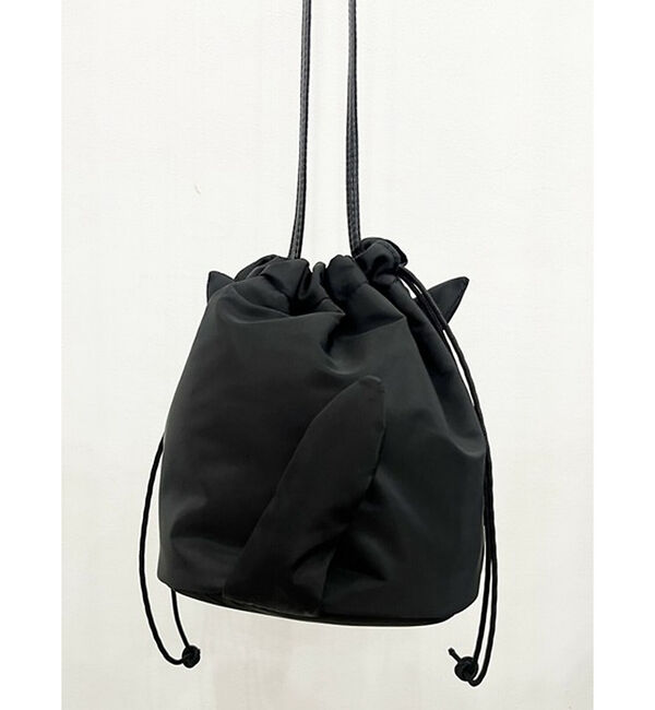 NOMINE「【FAVORI】黒猫 灰猫 巾着ショルダーバッグ」|ショルダー・メッセンジャー|