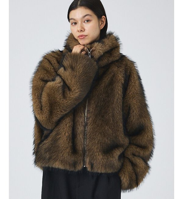 NOMINE「スタンドフェイクファーブルゾン」|ブルゾン・スタジャン|