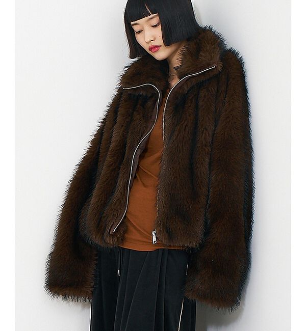 NOMINE「スタンドフェイクファーブルゾン」|ブルゾン・スタジャン|