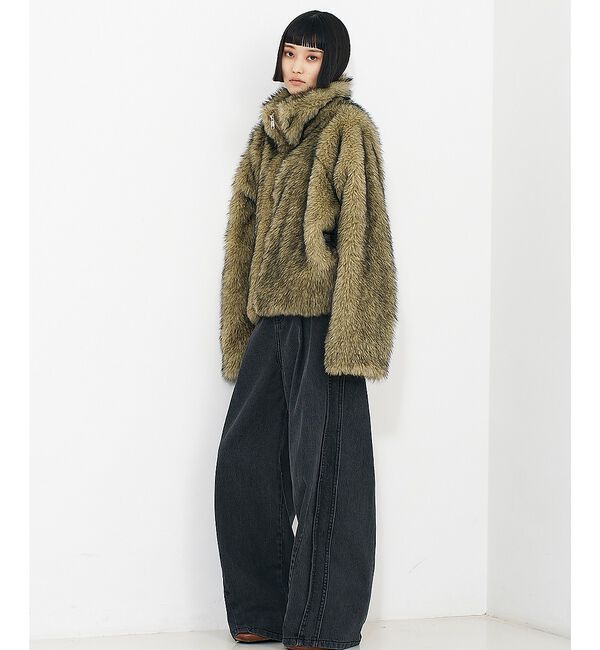 NOMINE「スタンドフェイクファーブルゾン」|ブルゾン・スタジャン|