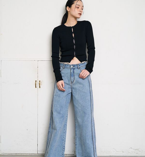 NOMINE「バイカラーコンパクトカーディガン」|カーディガン|