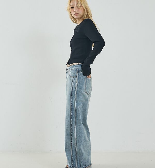 NOMINE「バイカラーコンパクトカーディガン」|カーディガン|