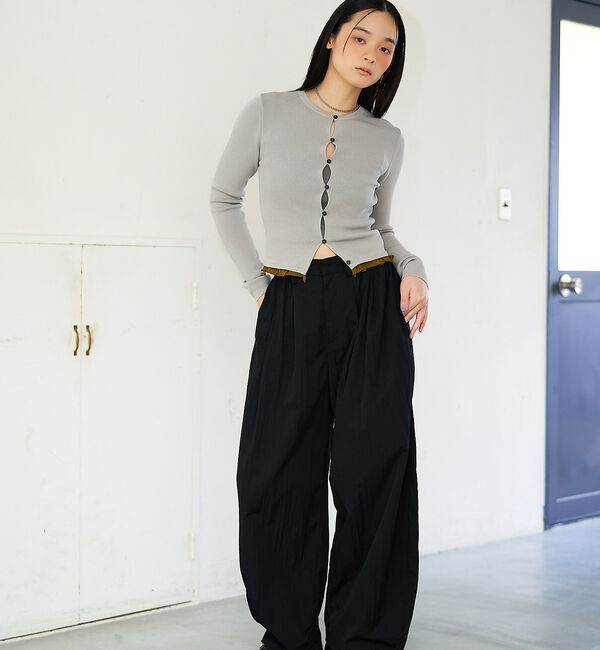 NOMINE「バイカラーコンパクトカーディガン」|カーディガン|