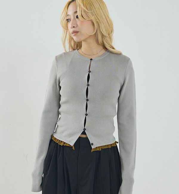 NOMINE「バイカラーコンパクトカーディガン」|カーディガン|