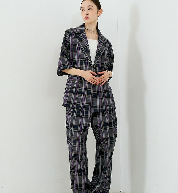 NOMINE「【セットアップ対応】ハーフスリーブ チェック ジャケット」|その他|