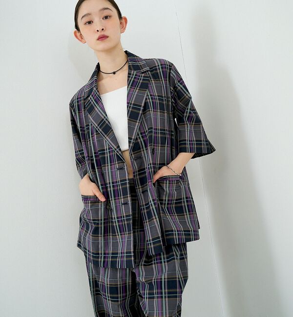 NOMINE「【セットアップ対応】ハーフスリーブ チェック ジャケット」|その他|