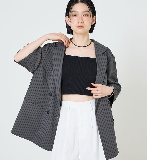 NOMINE「ハーフスリーブダブルジャケット【予約】」|テーラードジャケット|