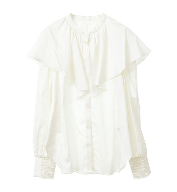 TIARA「ボリュームギャザーカラーブラウス」|シャツ・ブラウス|