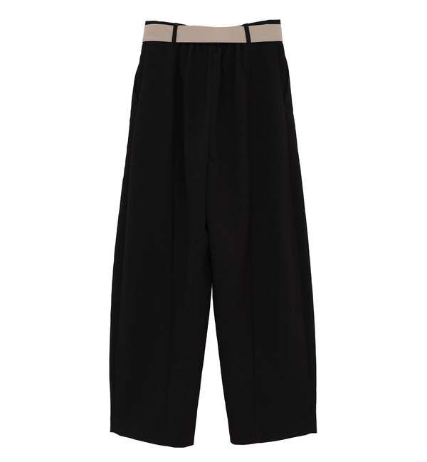 TIARA「バイカラーリボンカーブパンツ（セットアップ可）」|スラックス|