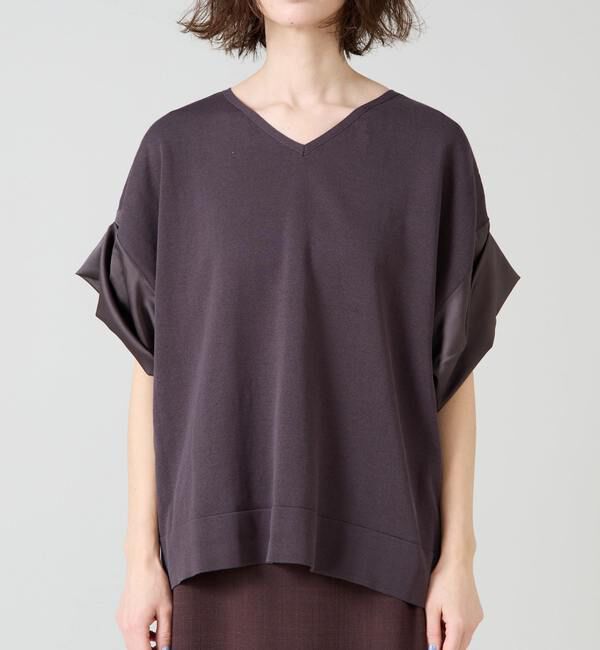 Liesse「袖サテンニット」|ニット・セーター|