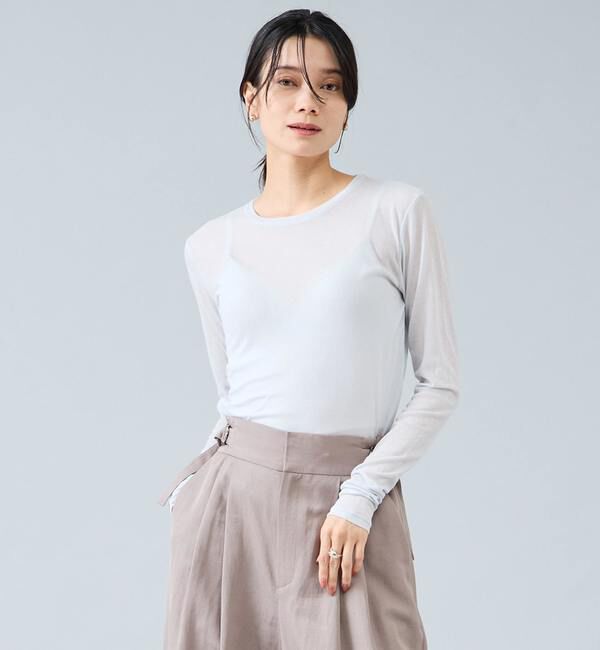 Liesse「シアーロンT」|Tシャツ・カットソー|ブルー