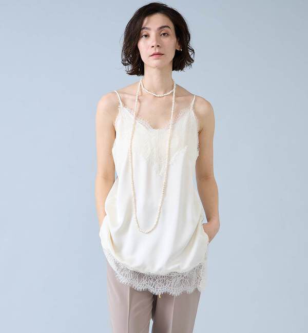 Liesse「レーストリムキャミソール」|シャツ・ブラウス|アイボリー