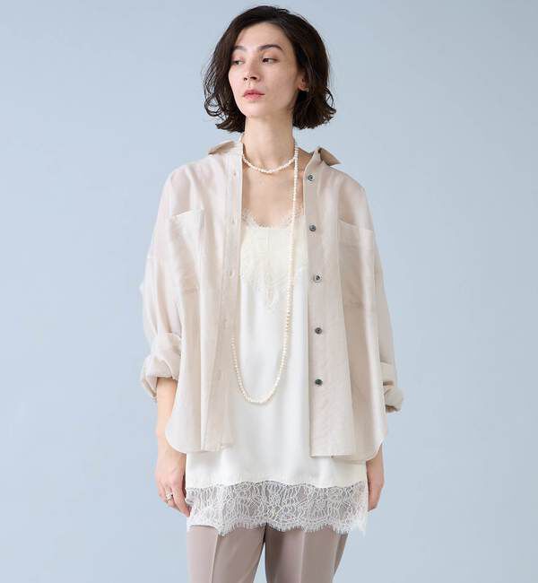 Liesse「レーストリムキャミソール」|シャツ・ブラウス|