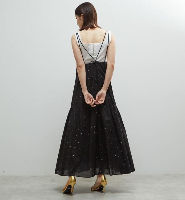 Soffitto「インド綿ドット刺繍キャミティアードワンピース」|ワンピース|