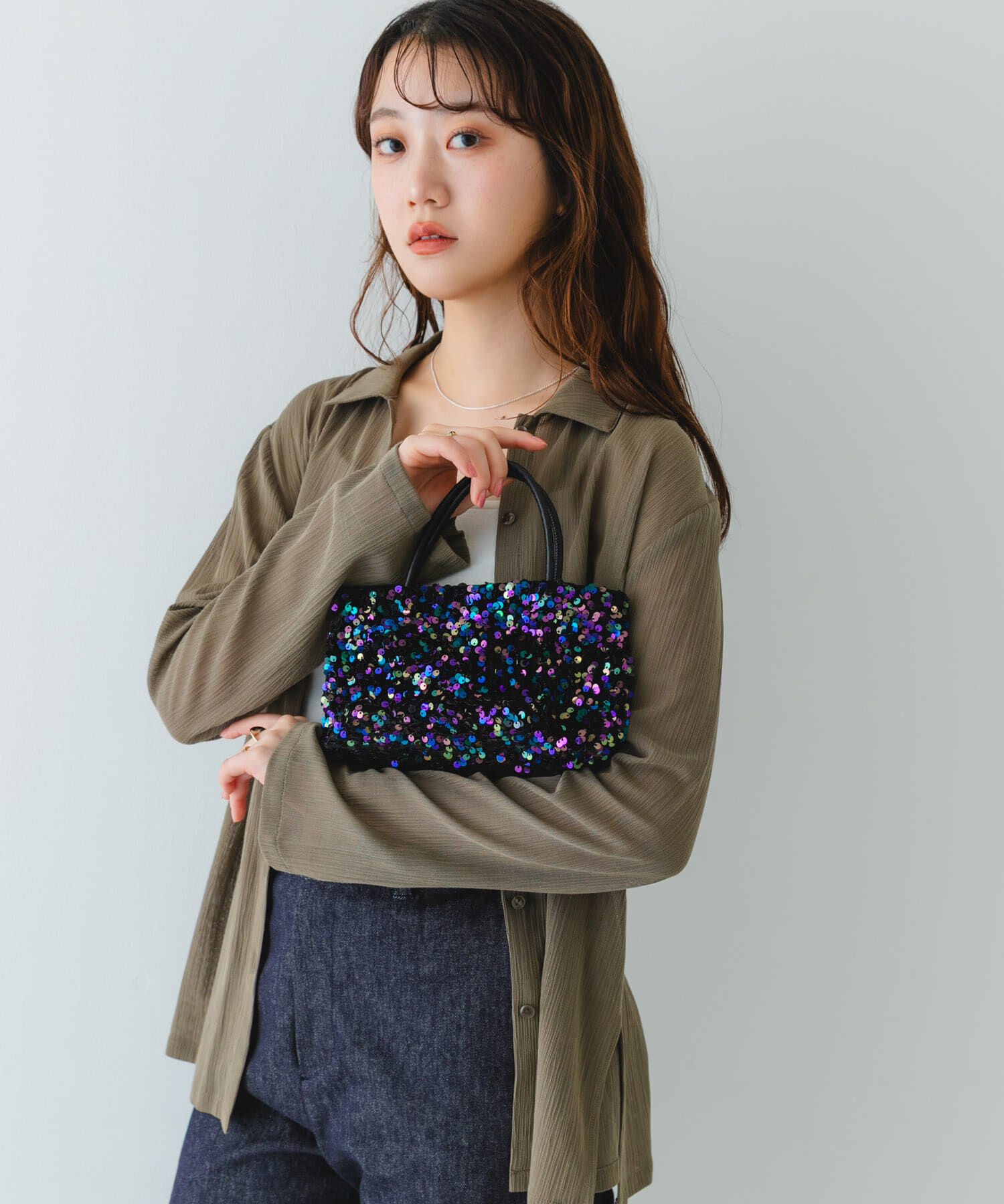 RODE SKO「チェーン付きスパンコールバッグ」|ショルダー・メッセンジャー|