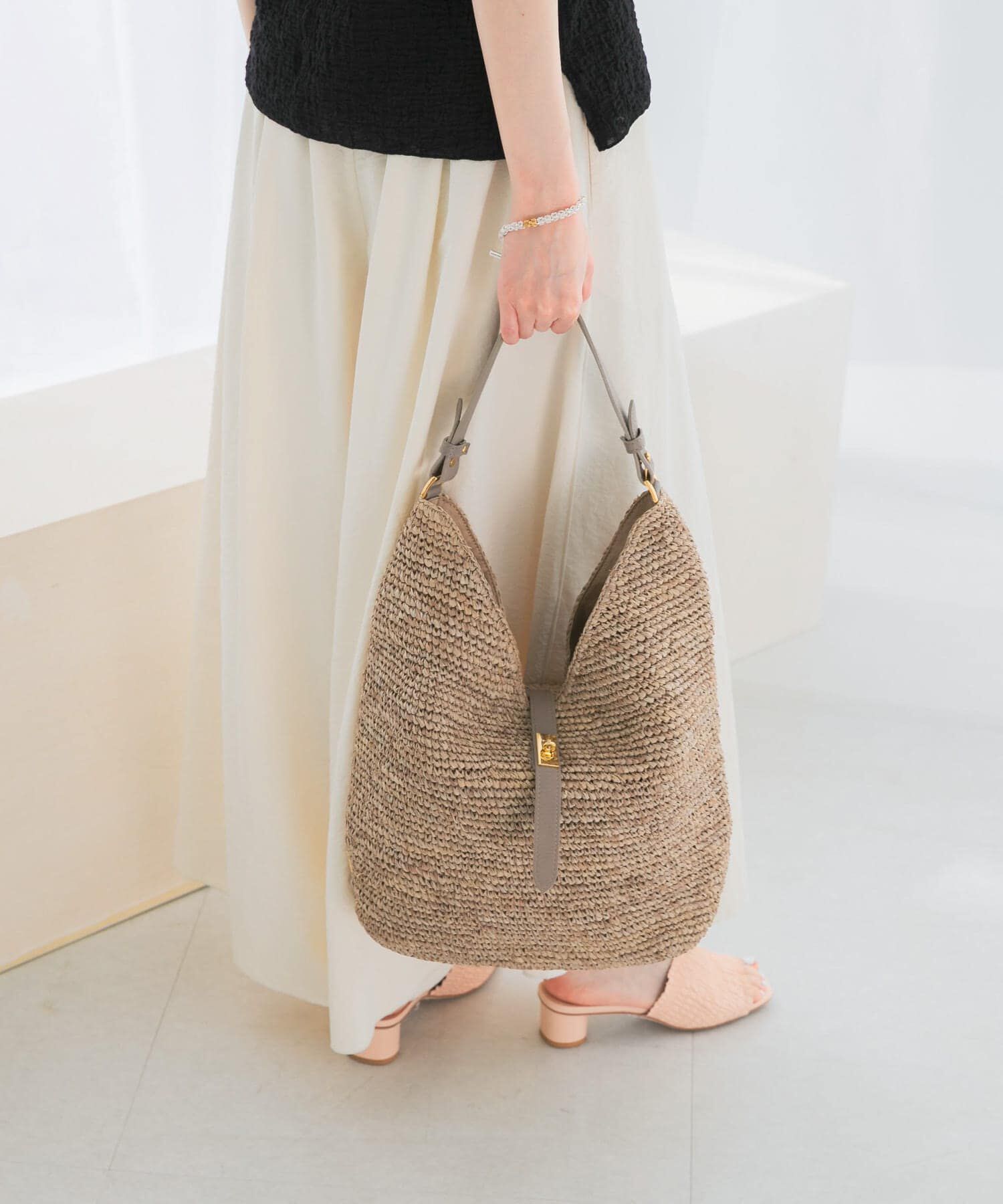 URBAN RESEARCH ROSSO「VIOLAd&rsquo;ORO　ラフィアワンショルダーバッグ」|かごバッグ|