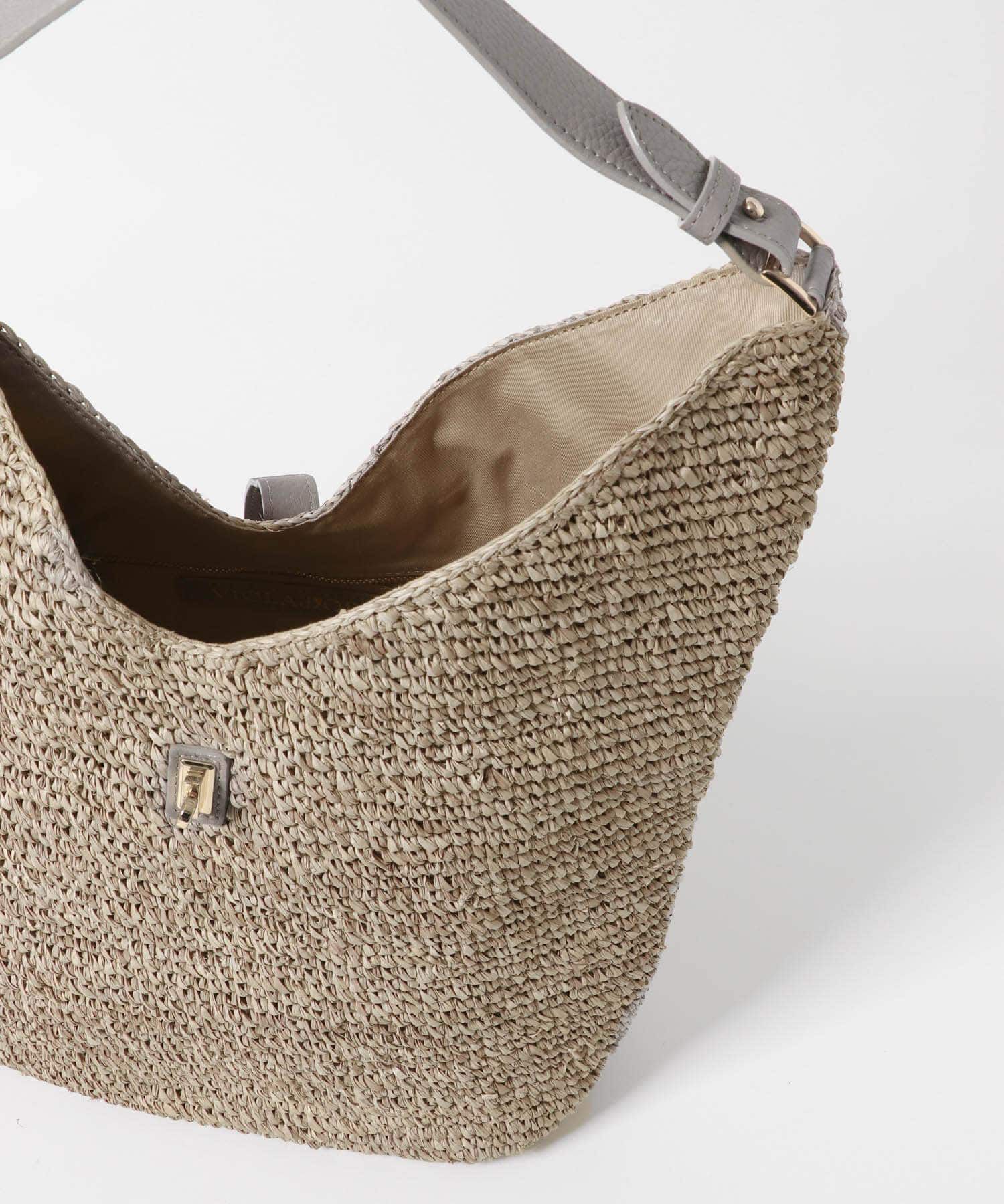 URBAN RESEARCH ROSSO「VIOLAd&rsquo;ORO　ラフィアワンショルダーバッグ」|かごバッグ|