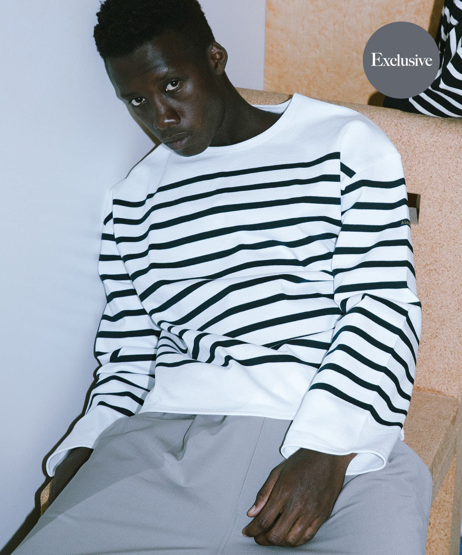 URBAN RESEARCH「『別注』Le minor &times; REVERBERATE &times; UR　MARINIERE」|Tシャツ・カットソー|ホワイト系その他