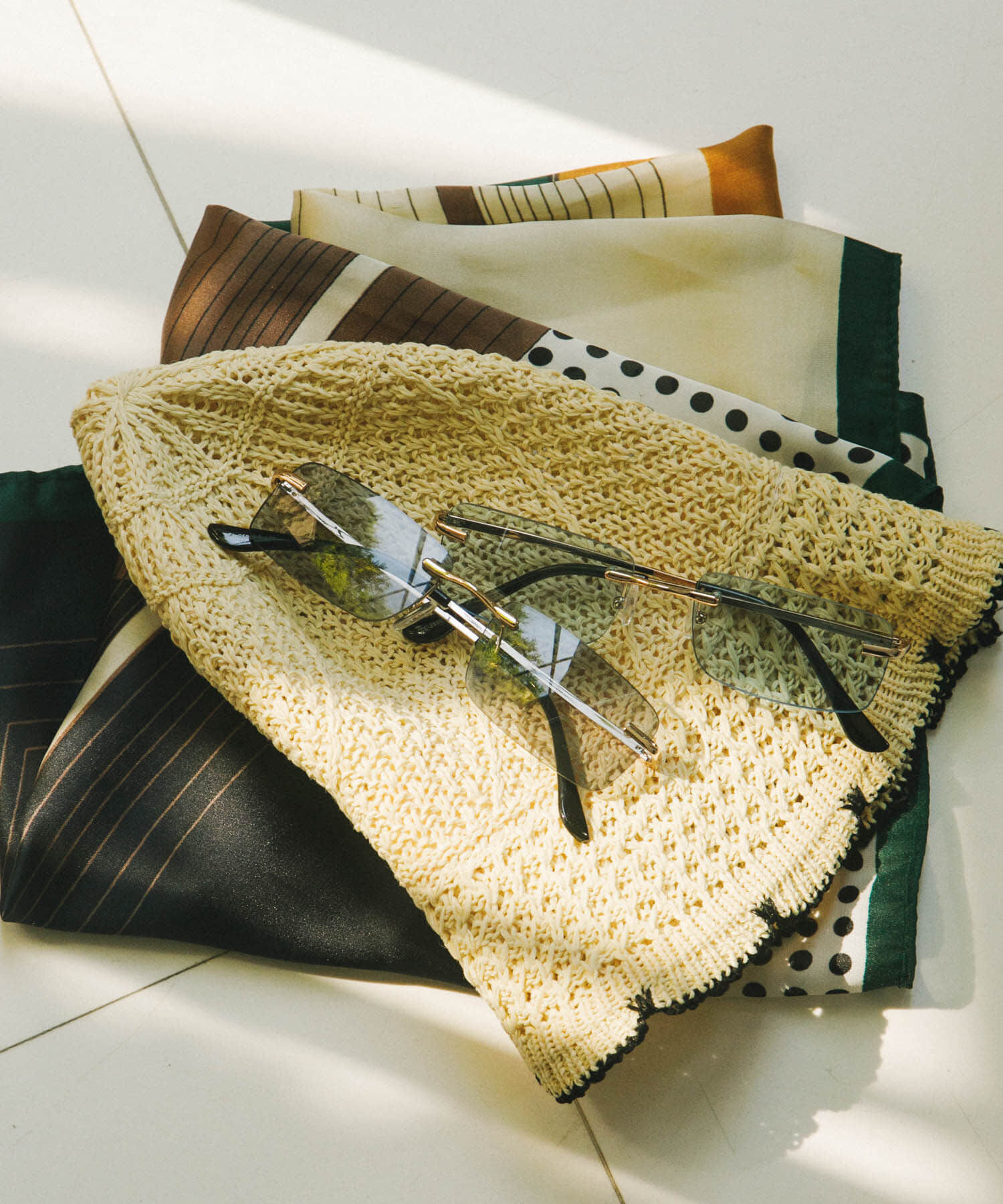 SMELLY「リムレスカラーサングラス」|メガネ|