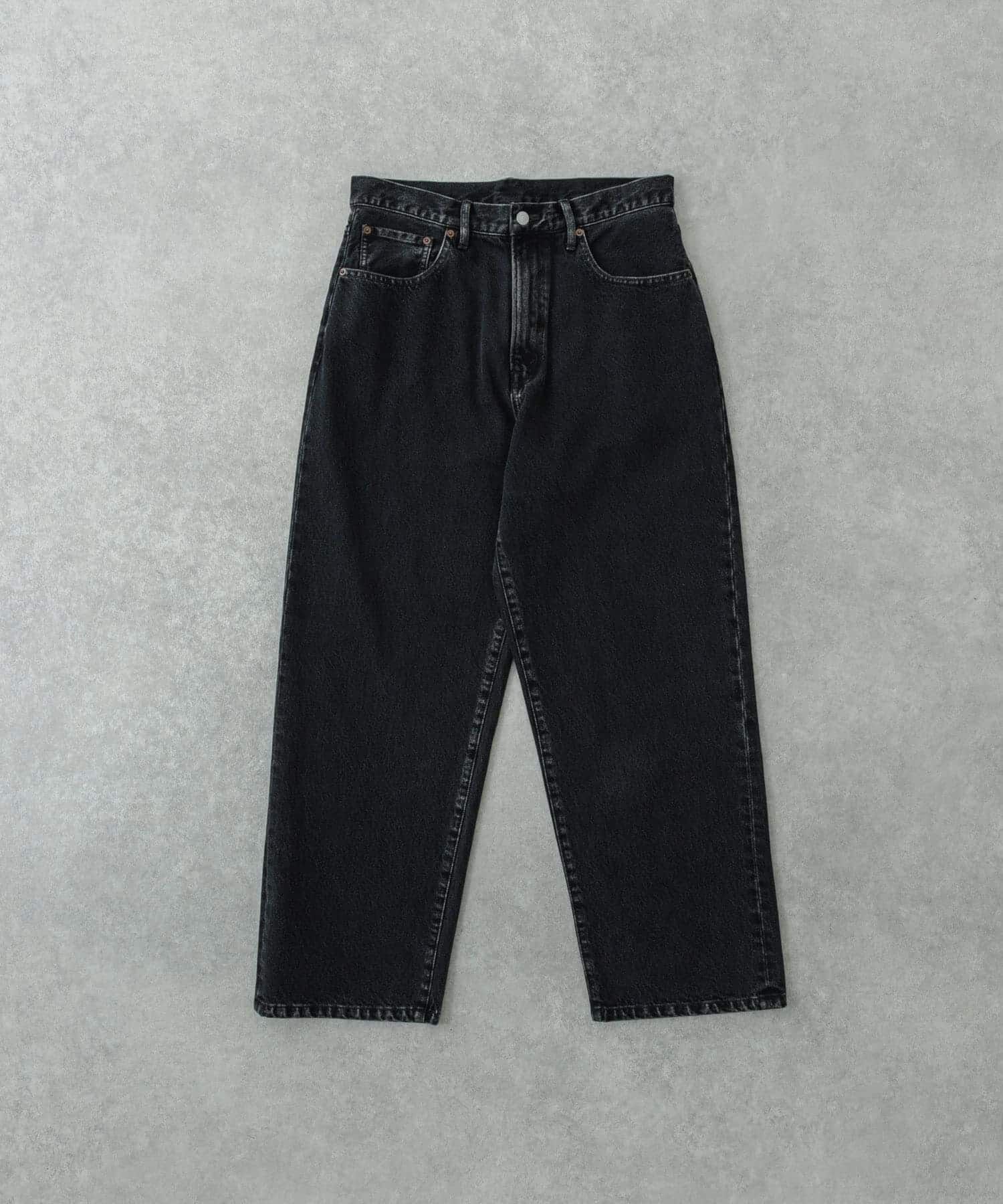 URBAN RESEARCH「13.5oz DENIM WIDE PANTS」|デニム|ブラック