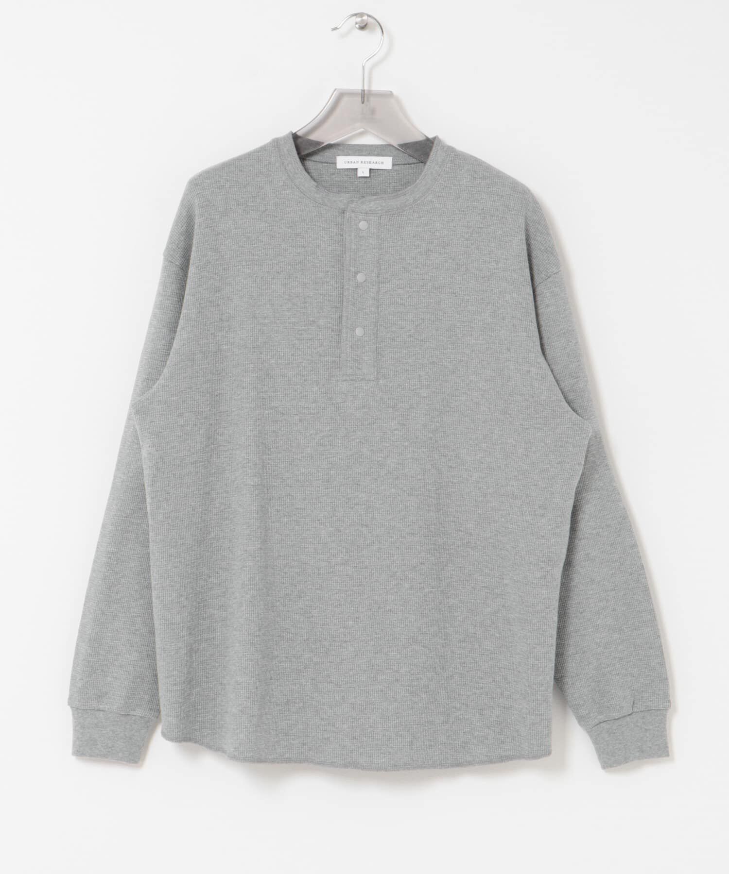 URBAN RESEARCH「『UR TECH』度詰めワッフルヘンリーロングスリーブ」|Tシャツ・カットソー|
