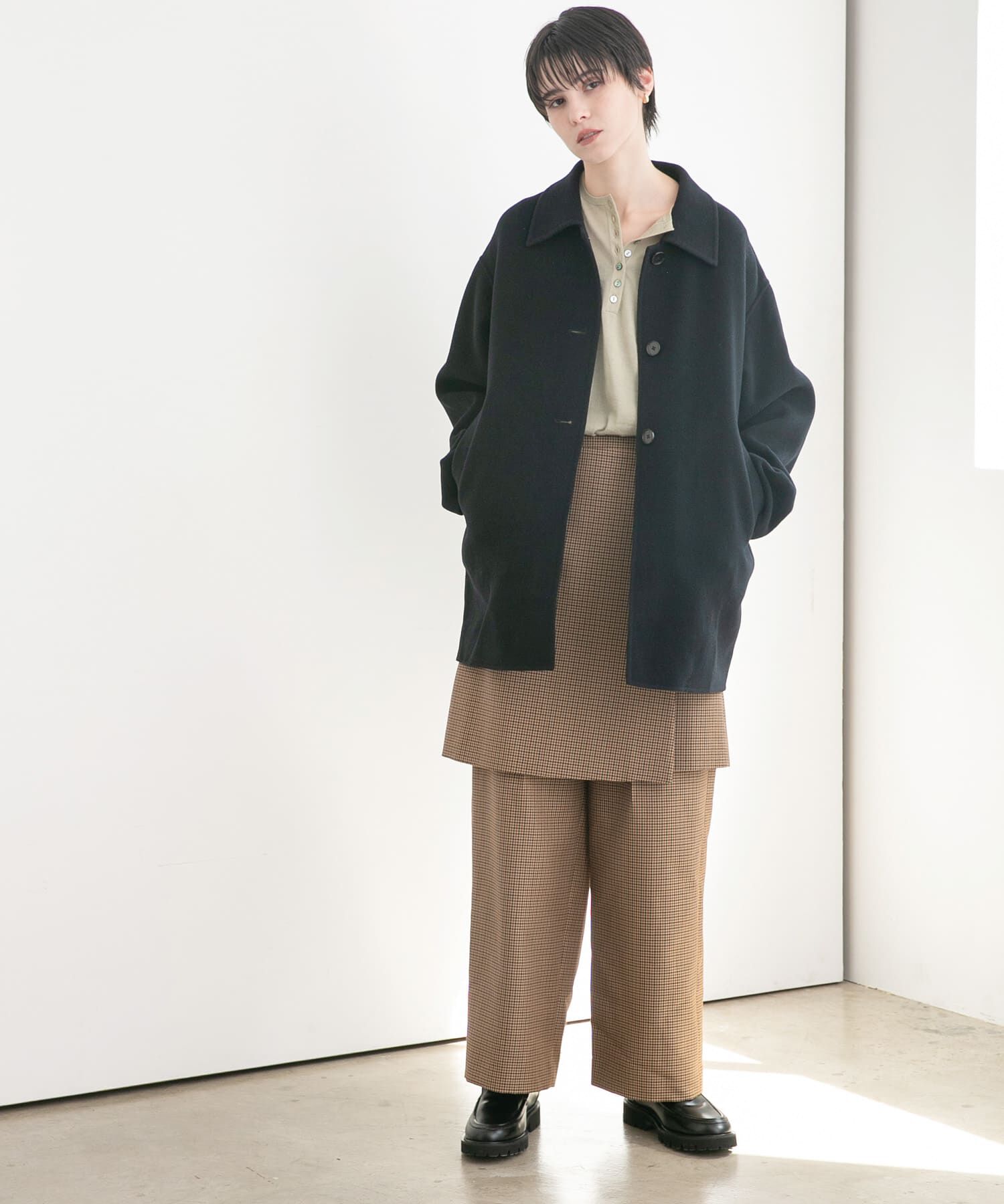 URBAN RESEARCH「スーパー140ステンカラーリバーミドルコート」|ステンカラーコート|