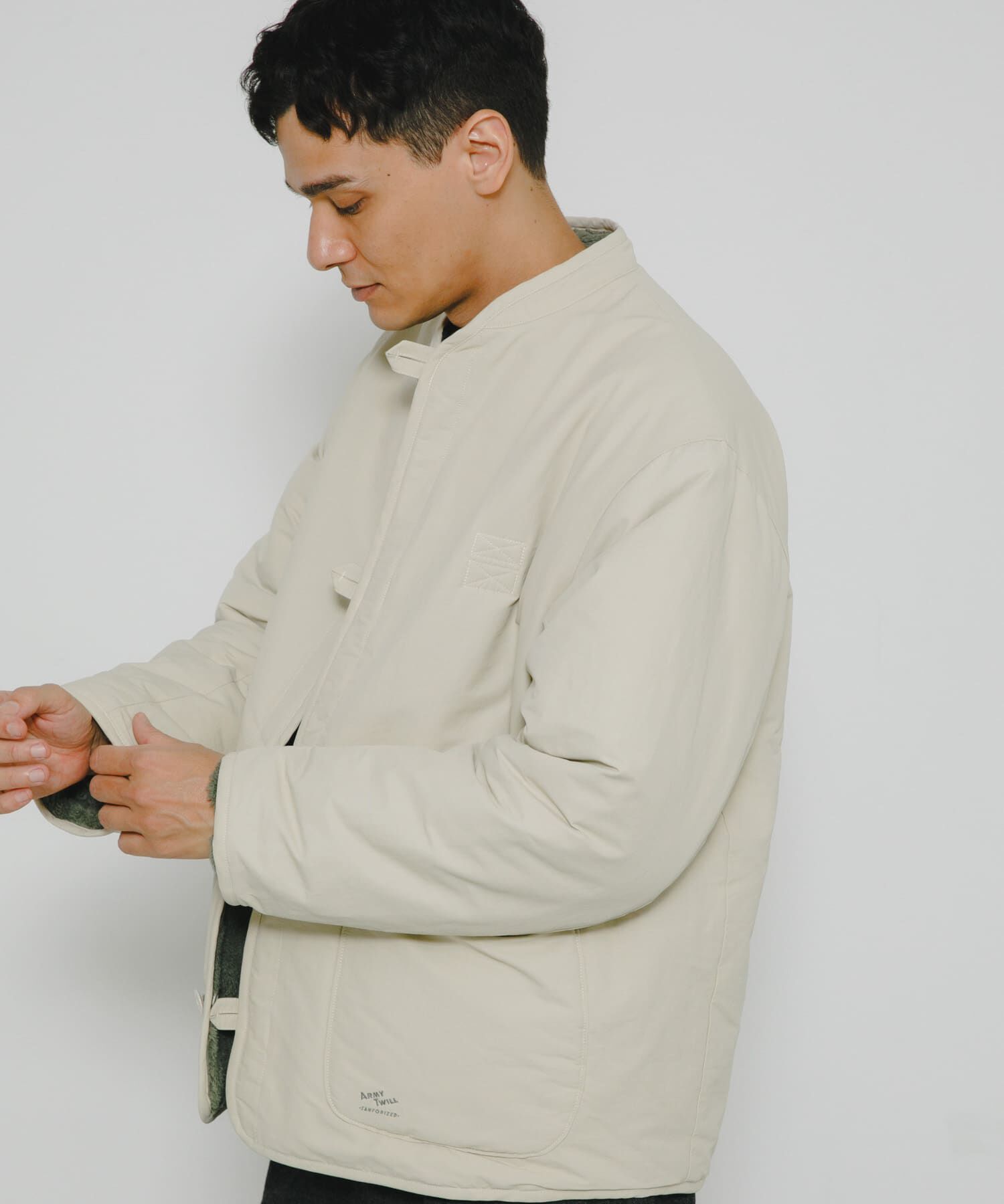 Sonny Label 「『別注』ARMY TWILL&times;Sonny Label　Reversible Jacket」|ノーカラーコート|