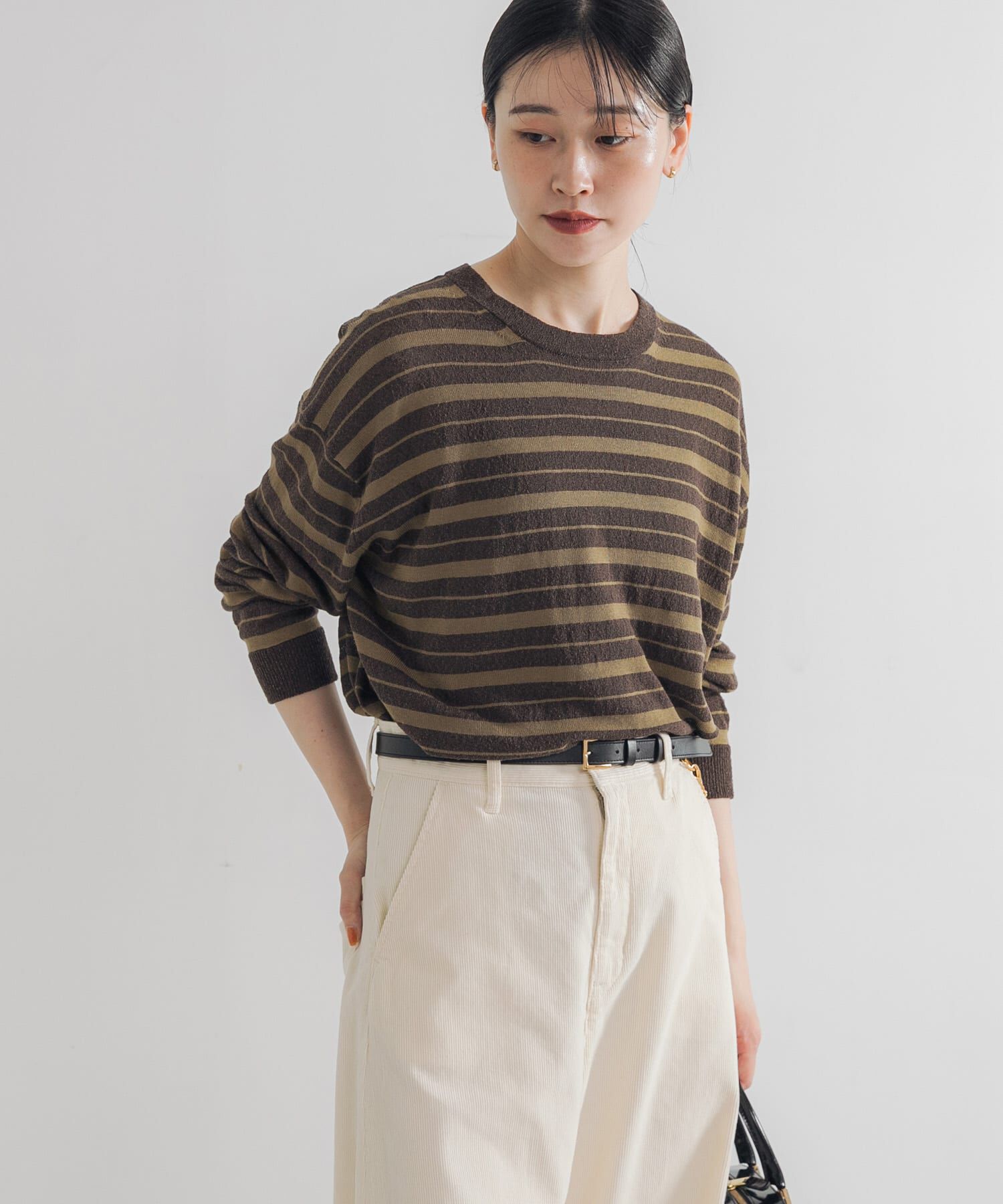 URBAN RESEARCH「マルチボーダークルーネックニット」|ニット・セーター|