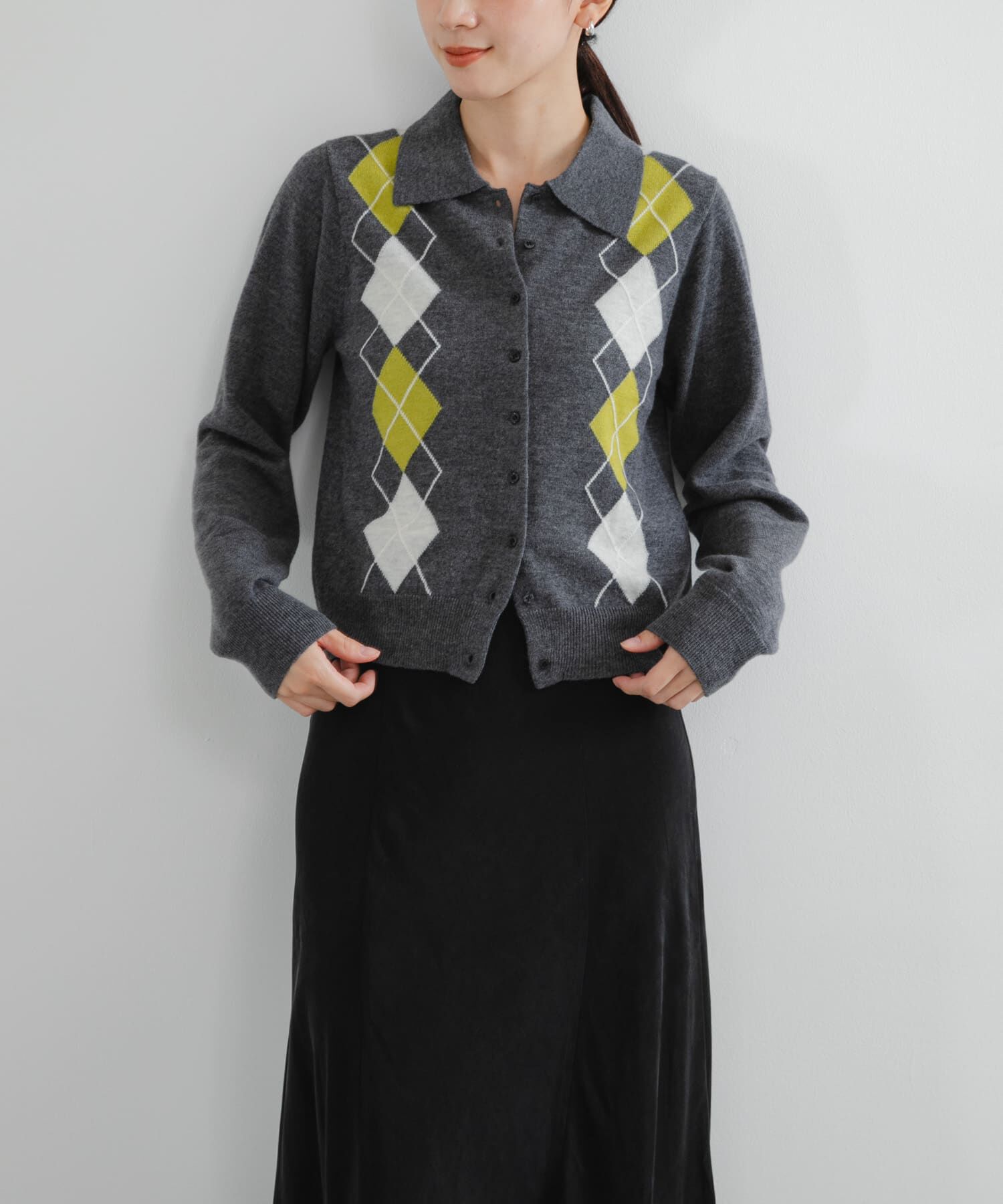 URBAN RESEARCH「アーガイルシャツカラーカーディガン」|ニット・セーター|