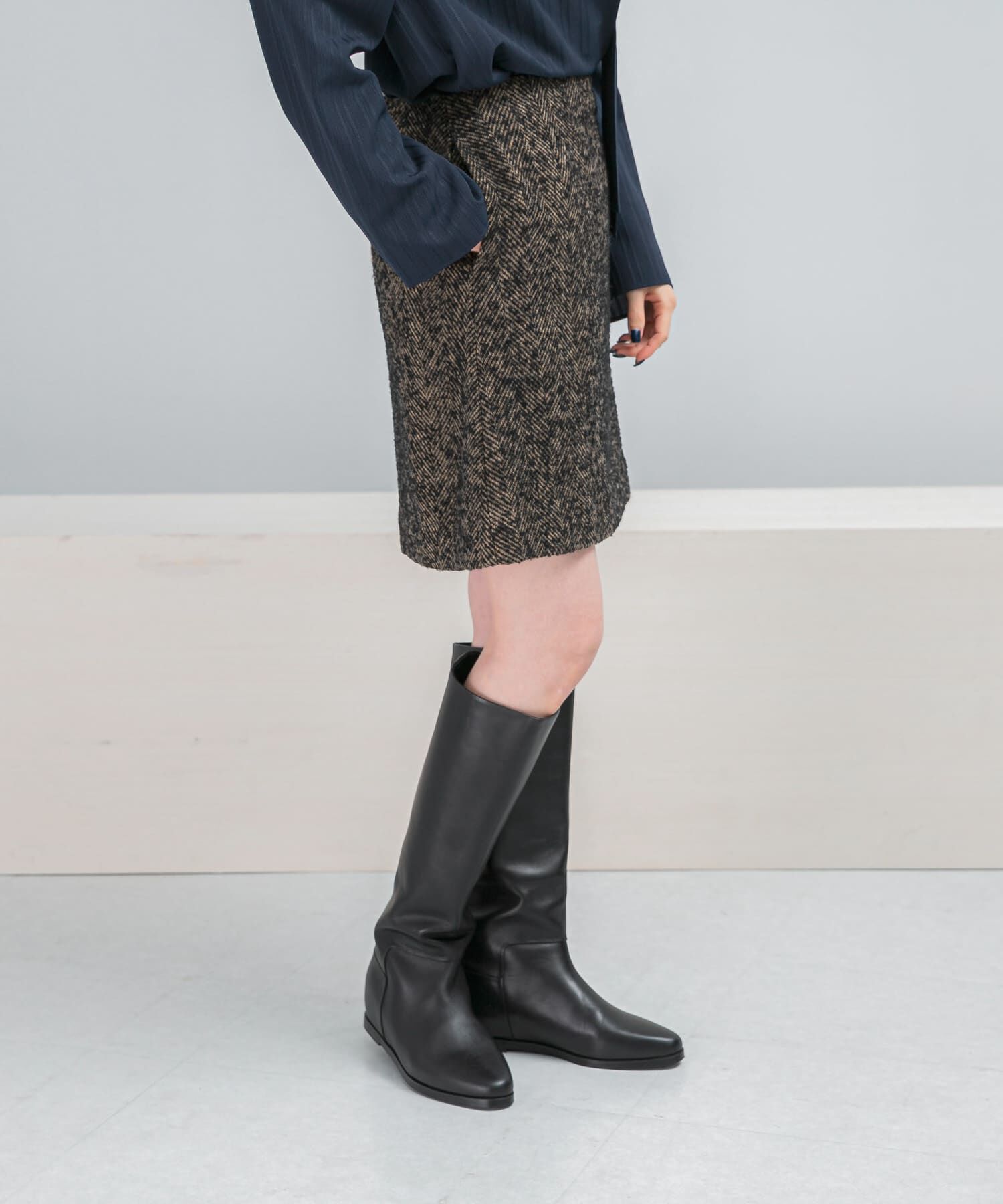 URBAN RESEARCH ROSSO「ウール混ループツイードミニスカート」|スカート|