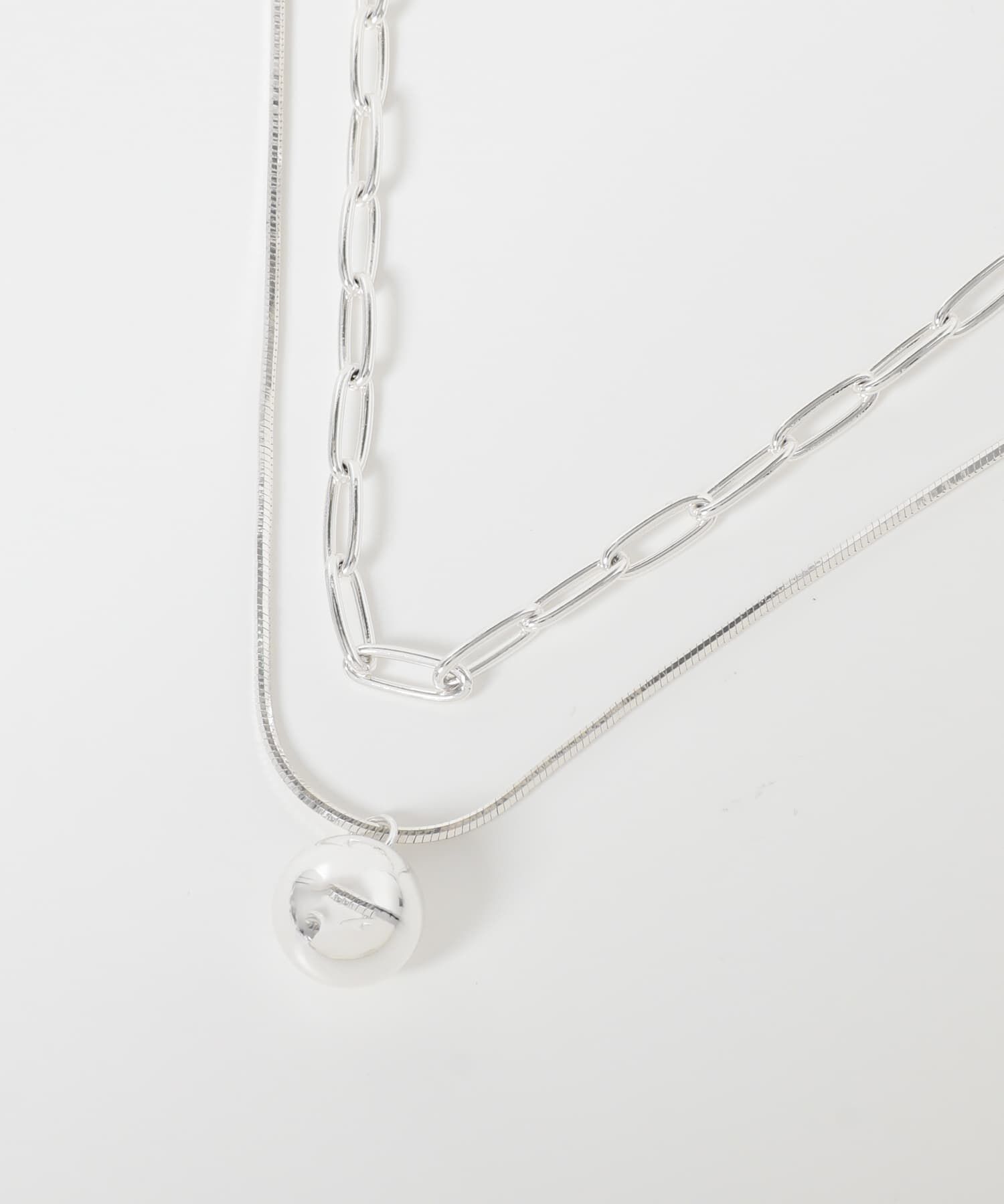 URBAN RESEARCH ROSSO「CHIGNON　オーバル&ボールTOPネックレス」|ネックレス|