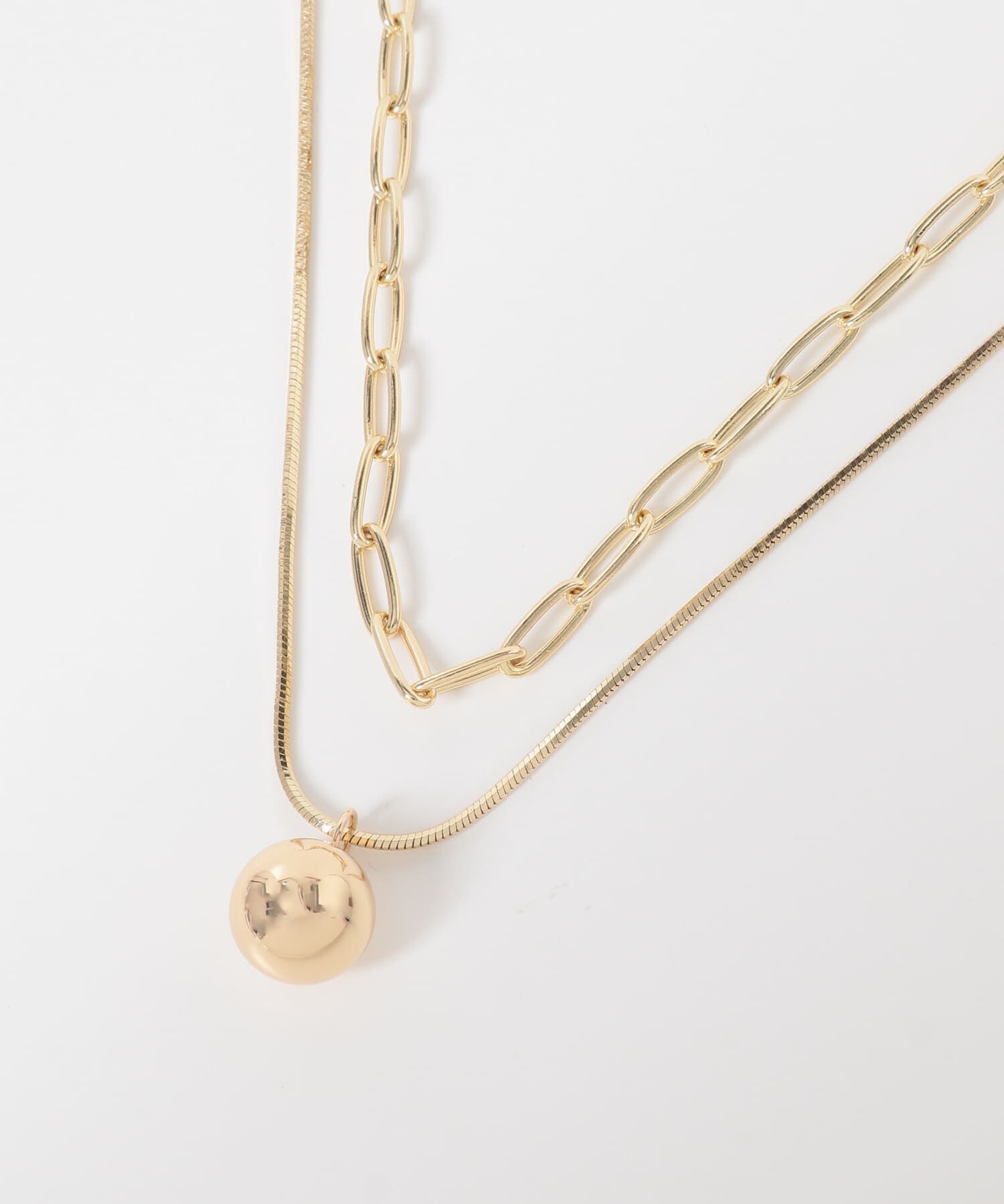 URBAN RESEARCH ROSSO「CHIGNON　オーバル&ボールTOPネックレス」|ネックレス|