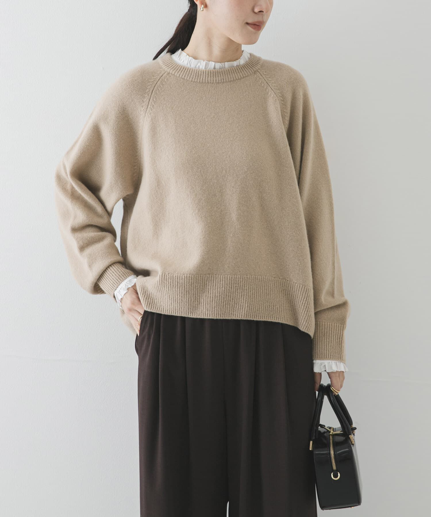 URBAN RESEARCH「カシミヤ強縮クルーネックニット」|ニット・セーター|