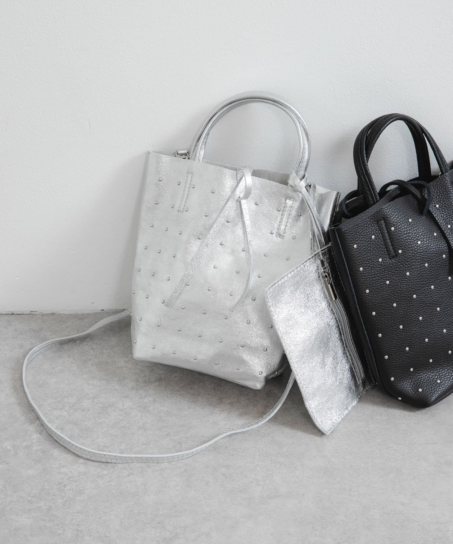 URBAN RESEARCH「スタッズミニトートバッグ」|トートバッグ|シルバー